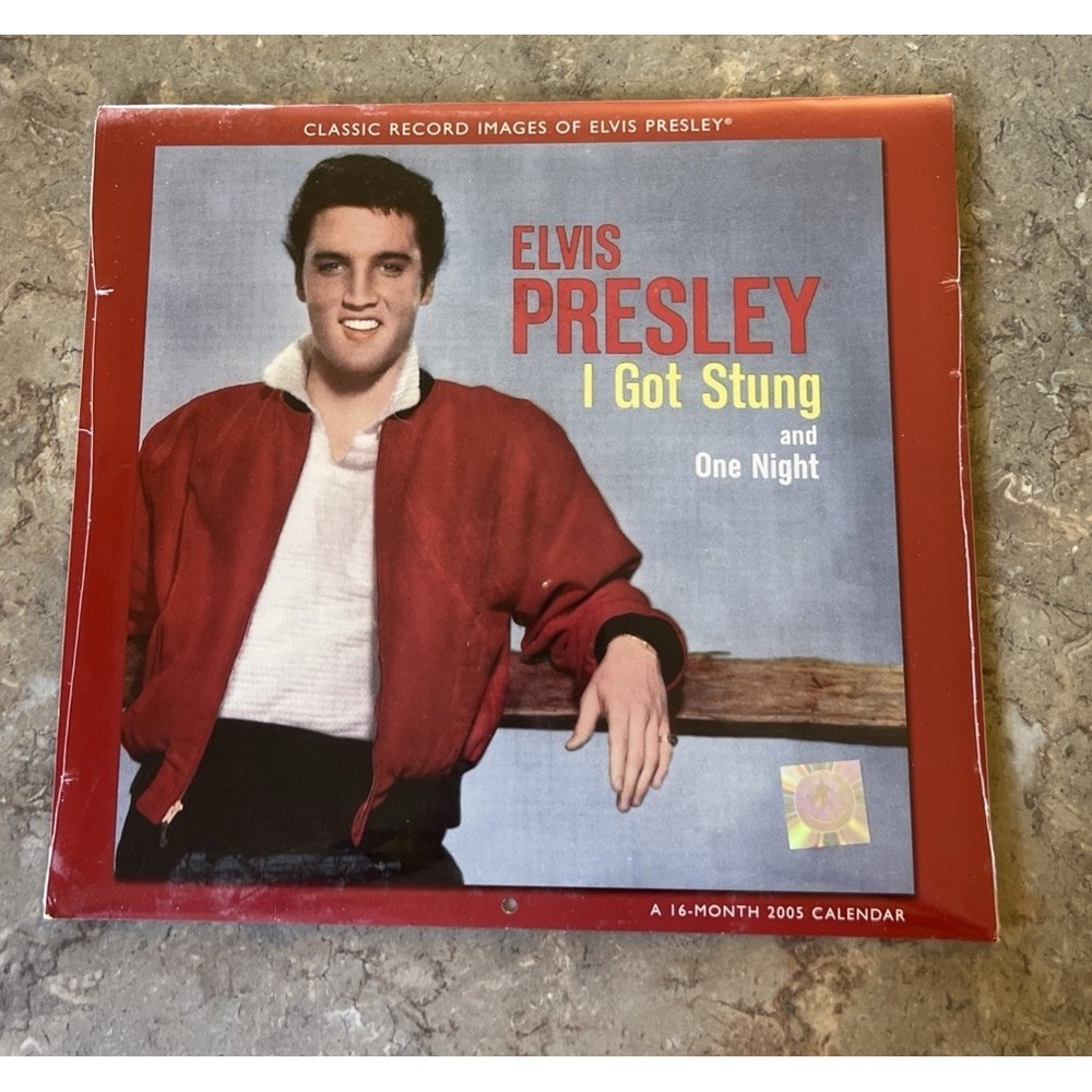 2005 ELVIS PRESLEY I Got Stung and One Night Collectible 16 Mos Calendar Sealed
